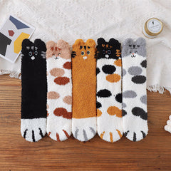 Thickened Cat Paw Socks for Women