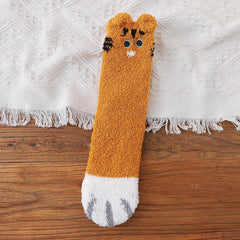 Thickened Cat Paw Socks for Women