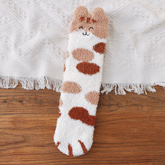 Thickened Cat Paw Socks for Women