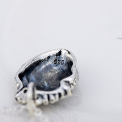 Women's Necklace with Heart Pendant in 925 Sterling Silver