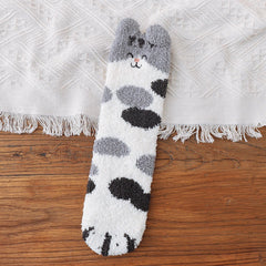 Thickened Cat Paw Socks for Women