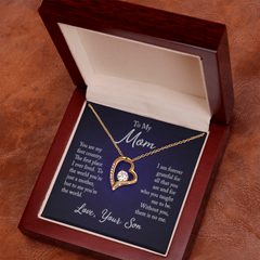 To My Mom: Your Love Guides Me Forever – Heart Necklace from Your Son