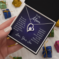 To My Mom: Your Love Guides Me Forever – Heart Necklace from Your Son