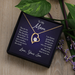 To My Mom: Your Love Guides Me Forever – Heart Necklace from Your Son