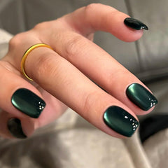Emerald Squoval Press-On Nails Kit 30Pcs